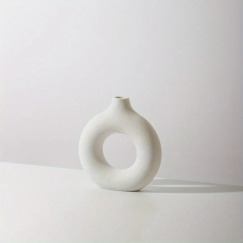 Ceramic Donut Decorative Vase