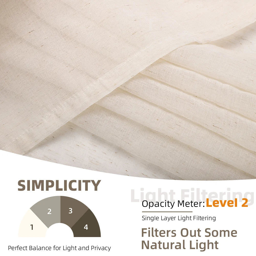 Semi Sheer Tie Up Balloon Window Curtain Valance