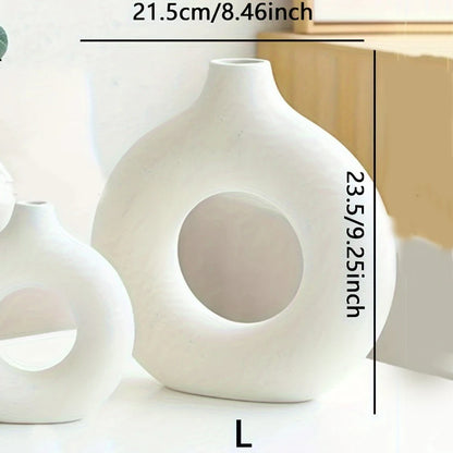 Ceramic Donut Decorative Vase
