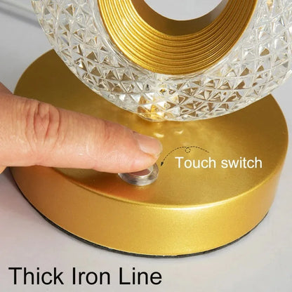 Touch Control 3D Crystal Track Night Light