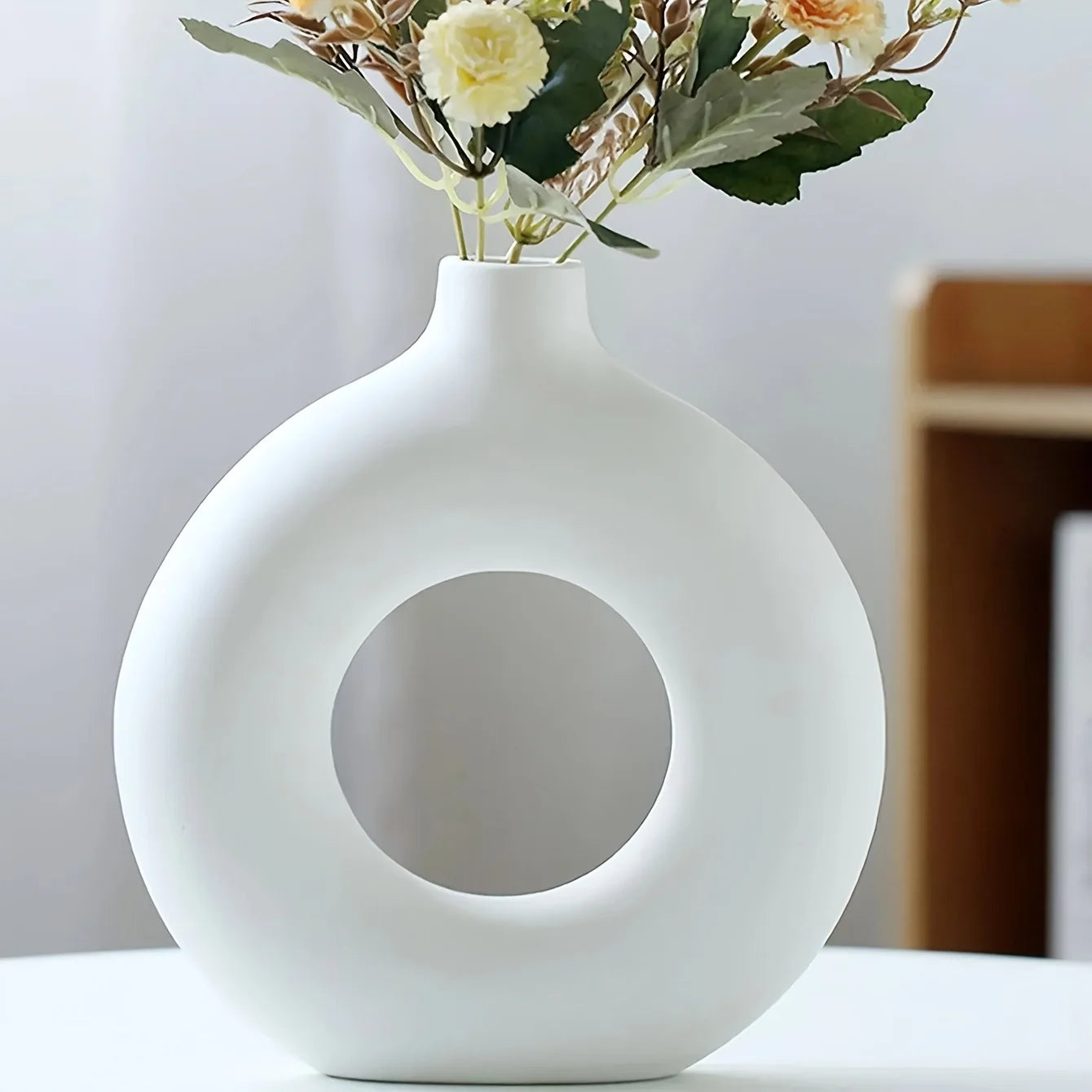 Ceramic Donut Decorative Vase