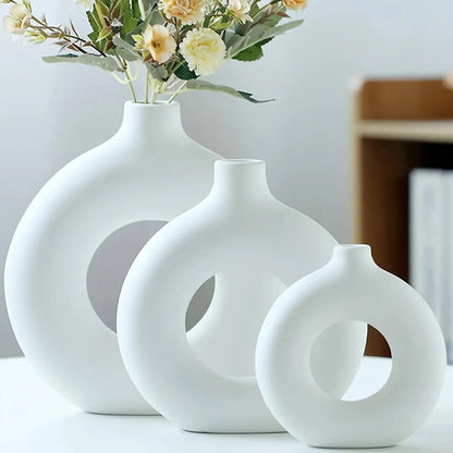 Ceramic Donut Decorative Vase