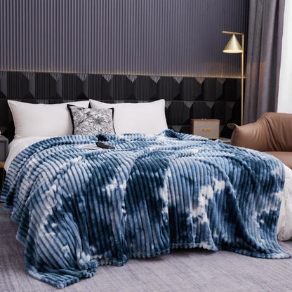 High-Quality Tie-Dye Flannel Fleece Blanket