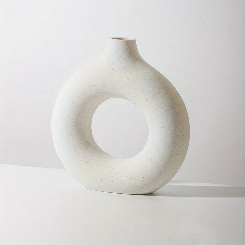 Ceramic Donut Decorative Vase