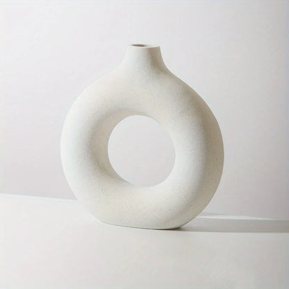 Ceramic Donut Decorative Vase