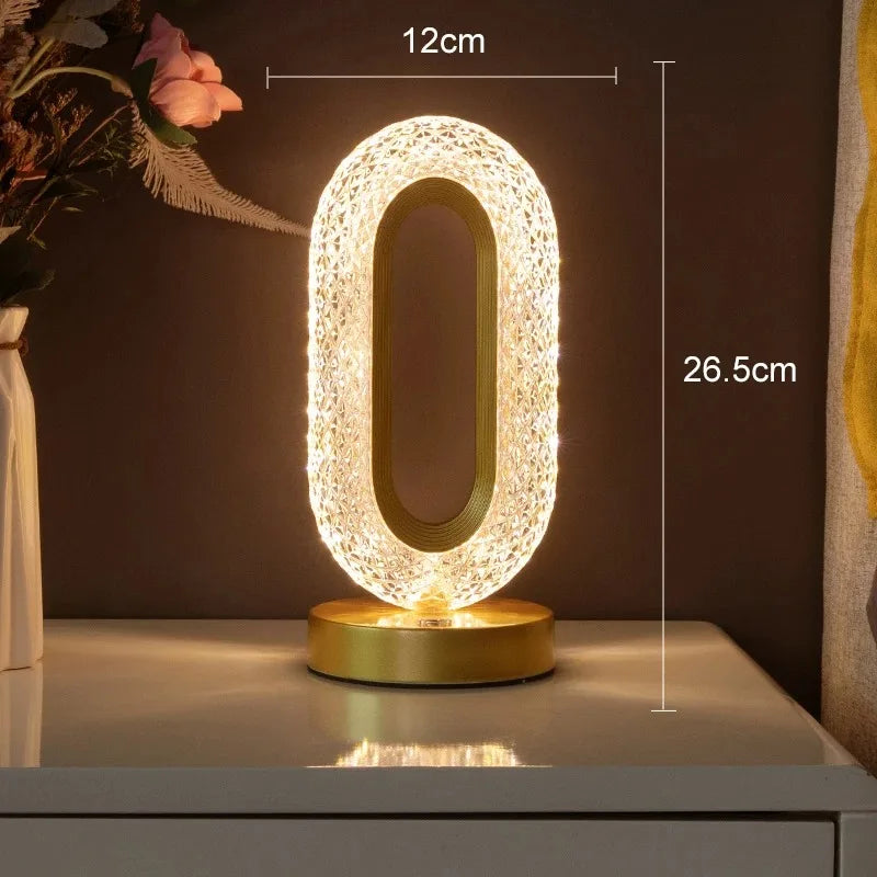 Touch Control 3D Crystal Track Night Light