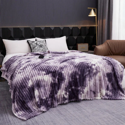 High-Quality Tie-Dye Flannel Fleece Blanket