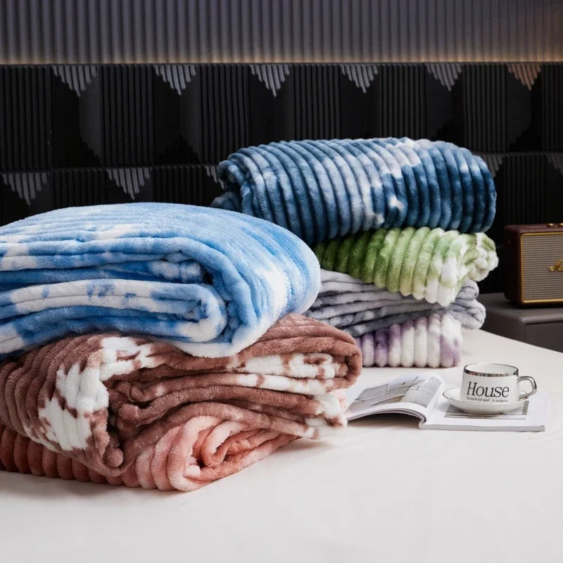 High-Quality Tie-Dye Flannel Fleece Blanket