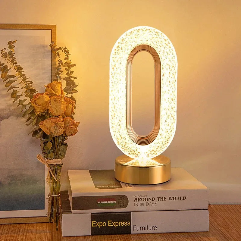 Touch Control 3D Crystal Track Night Light
