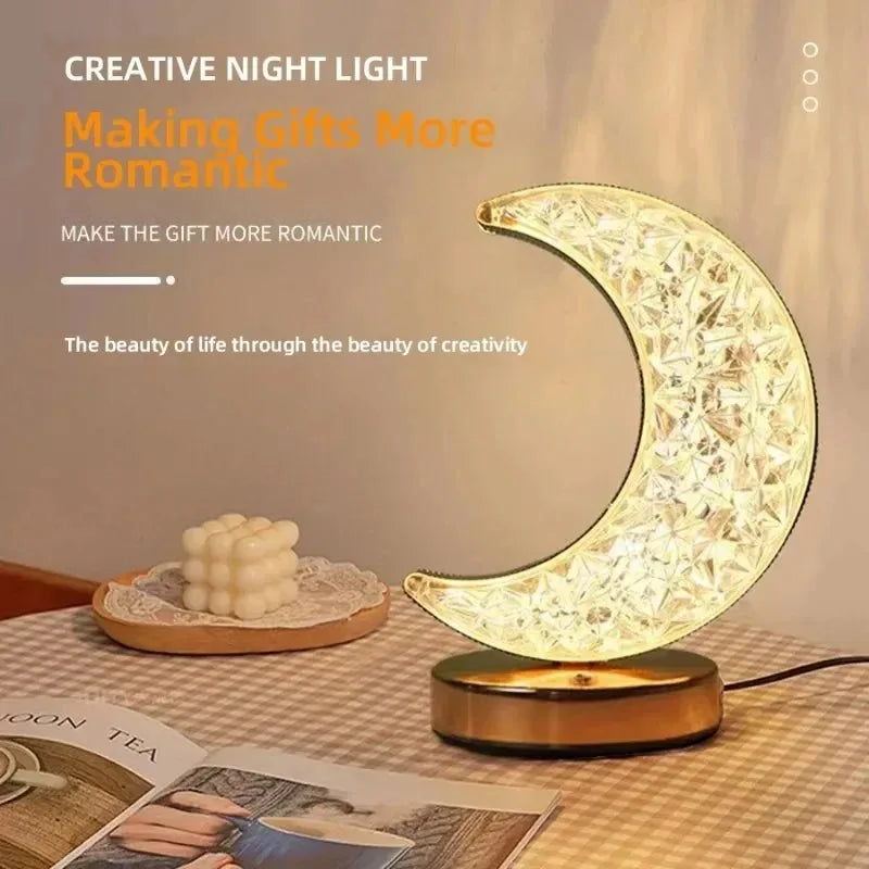 Touch Control 3D Crystal Track Night Light