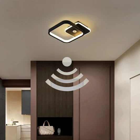 Black PIR Motion Sensor Ceiling Lamp