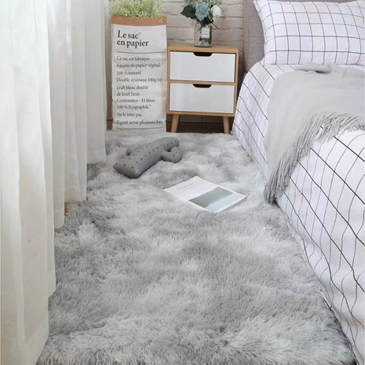 Soft Tie-Dyed Fluffy Shag Area Rug