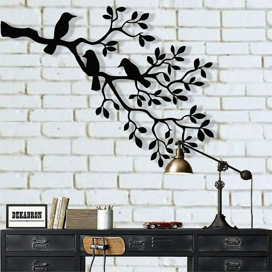 Metal Birds Wall Art – 3D Floating Sculpture Decor