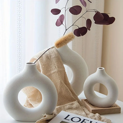 Ceramic Donut Decorative Vase