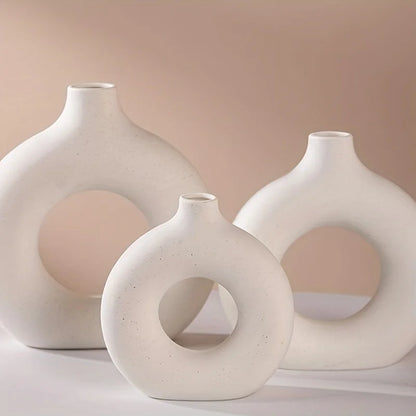 Ceramic Donut Decorative Vase