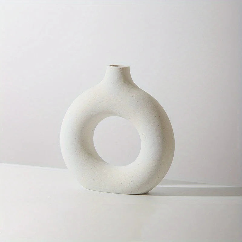 Ceramic Donut Decorative Vase